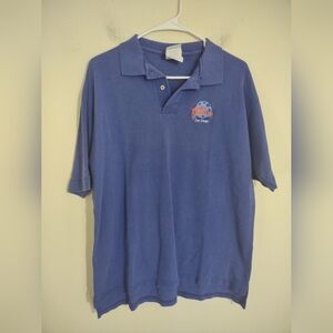 VTG Planet Hollywood San Diego Blue Polo‎ Shirt Large Made In The USA Nostalgia